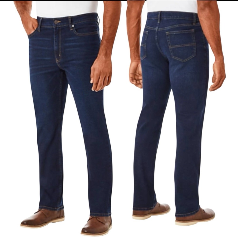 Member's‎ Mark NEW Straight Fit Premium Stretch Denim Dark Jeans Sz 40 x 32 #182
